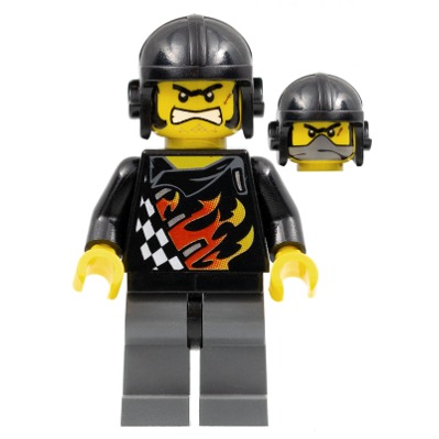 [TOY.CHAN] LEGO 樂高 3626pb0444 黃色 頭部 粗連眉 絡腮鬍 髒污 疤痕 怒露齒/陰沉-細節圖2