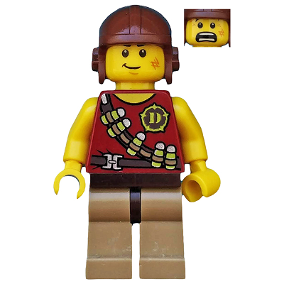 [TOY.CHAN] LEGO 樂高 3626pb0650 黃色 頭部 黑眉 磨痕 酒窩 驚恐張口/驚恐-細節圖2