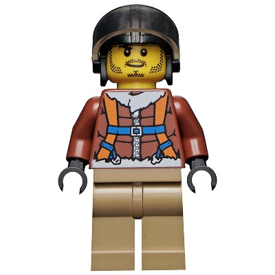 [TOY.CHAN] LEGO 樂高 3626pb0653 黃色 頭部 黑眉左挑 八字鬍 絡腮鬍 鬍渣 歪笑-細節圖2