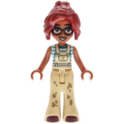 [TOY.CHAN] LEGO 樂高 28432 深紅色 頭髮 長波浪 馬尾-細節圖2