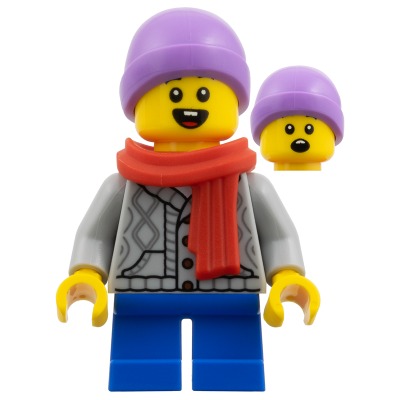 [TOY.CHAN] LEGO 樂高 90541 中薰衣草紫色 頭飾 毛帽-細節圖2