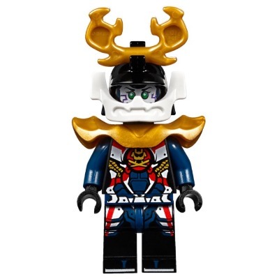 [TOY.CHAN] LEGO 樂高 3626pb2062 黑色 頭部 雙面 白臉 綠眼紫紋-細節圖2