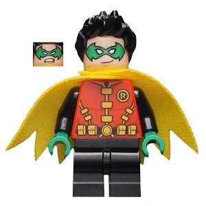 [TOY.CHAN] LEGO 樂高 3626pb2418 淺膚色 頭部 雙面 綠蝙蝠面具 白眼-細節圖2