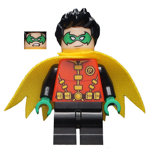 [TOY.CHAN] LEGO 樂高 3626pb2418 淺膚色 頭部 雙面 綠蝙蝠面具 白眼-細節圖2