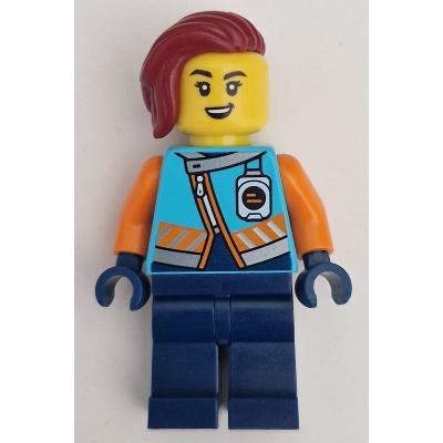 [TOY.CHAN] LEGO 樂高 3626pb3376 黃色 頭部 女 單邊挑眉 白瞳 歪嘴笑-細節圖2