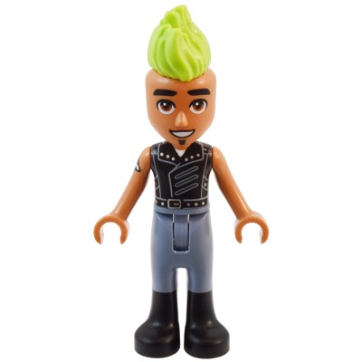 [TOY.CHAN] LEGO 樂高 3758 萊姆綠色 頭髮 莫西干 寬波浪-細節圖2