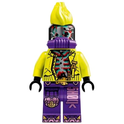 [TOY.CHAN] LEGO 樂高 3758 螢光黃色 頭髮 莫西干 寬波浪-細節圖2