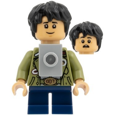 [TOY.CHAN] LEGO 樂高 28974 淺藍灰色 頸部掛架 背部凸點 加厚背板-細節圖3