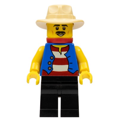 [TOY.CHAN] LEGO 樂高 973pb0525c01 藍色 身體 海盜 紅白橫條紋-細節圖2