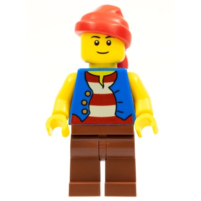 [TOY.CHAN] LEGO 樂高 973pb0525c01 藍色 身體 海盜 紅白橫條紋-細節圖4