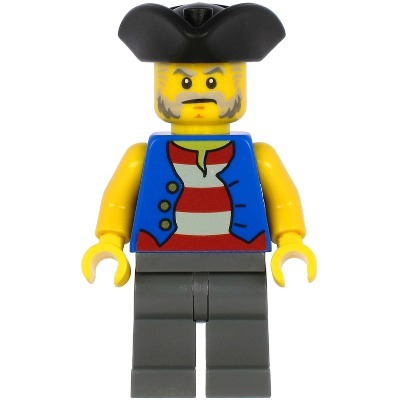 [TOY.CHAN] LEGO 樂高 973pb0525c01 藍色 身體 海盜 紅白橫條紋-細節圖3