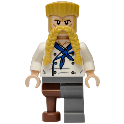 [TOY.CHAN] LEGO 樂高 25379 赭黃色 頭髮 平頂髮型 直紋-細節圖2