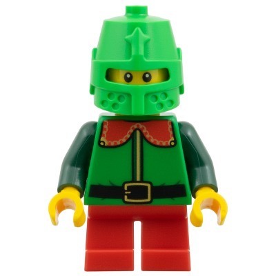 [TOY.CHAN] LEGO 樂高 89520 亮綠色 頭盔 桶盔 城堡封閉式頭盔 眼縫-細節圖2