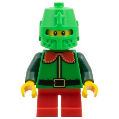 [TOY.CHAN] LEGO 樂高 89520 亮綠色 頭盔 桶盔 城堡封閉式頭盔 眼縫-細節圖2