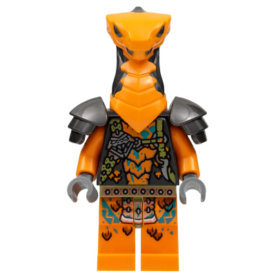 [TOY.CHAN] LEGO 樂高 49588pb04 橘色 頭部 蛇頭 閉口 眼鏡蛇 毒牙 火焰紋-細節圖2
