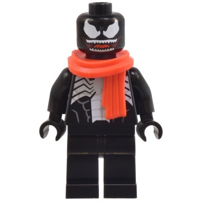 [TOY.CHAN] LEGO 樂高 3626pb2346 黑色 頭部 尖牙 紅舌 寬嘴 白眼-細節圖3