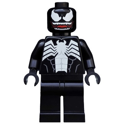[TOY.CHAN] LEGO 樂高 3626pb2346 黑色 頭部 尖牙 紅舌 寬嘴 白眼-細節圖4