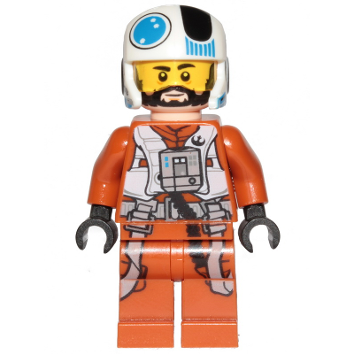 [TOY.CHAN] LEGO 樂高 3626pb2486 淺膚色 頭部 鬍子 黑眉毛 白瞳孔 中膚色細紋-細節圖2