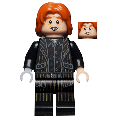 [TOY.CHAN] LEGO 樂高 3626pb2437 淺膚色 頭部 雙面 魚尾紋 粗眉 暴牙 彼得佩迪魯-細節圖2