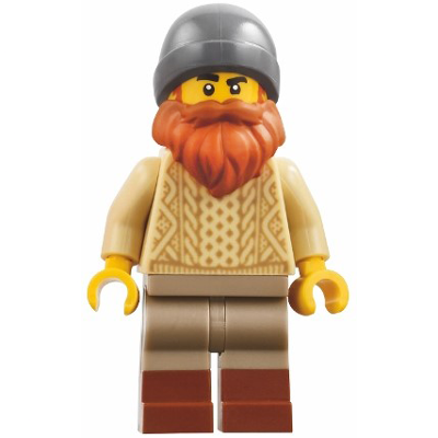 [TOY.CHAN] LEGO 樂高 970c00pb1023 深沙色 腿部 紅棕靴-細節圖2