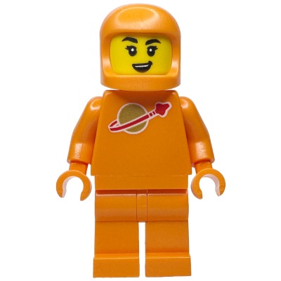 [TOY.CHAN] LEGO 樂高 50665 橘色 頭盔 太空人 厚下巴帶 面罩凹點-細節圖3