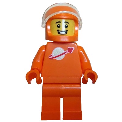 [TOY.CHAN] LEGO 樂高 50665 橘色 頭盔 太空人 厚下巴帶 面罩凹點-細節圖4