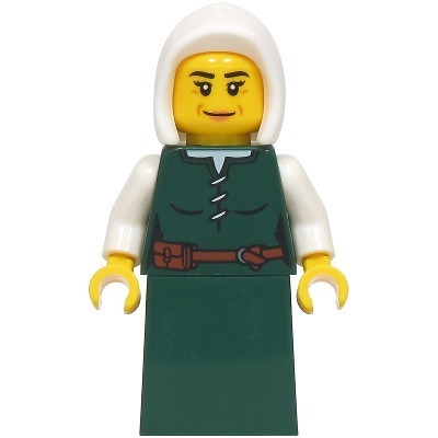 [TOY.CHAN] LEGO 樂高 973pb4838c01 深綠色 身體 綁帶襯衫 棕色腰帶收納袋 村民 中世紀-細節圖2