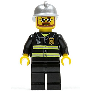 [TOY.CHAN] LEGO 樂高 3834 金屬銀色 頭盔 消防-細節圖2