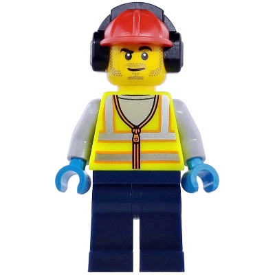 [TOY.CHAN] LEGO 樂高 3626pb1965 黃色 頭部 黑眉毛 上挑 左邊 鬍鬚 山羊鬍 歪嘴笑-細節圖2