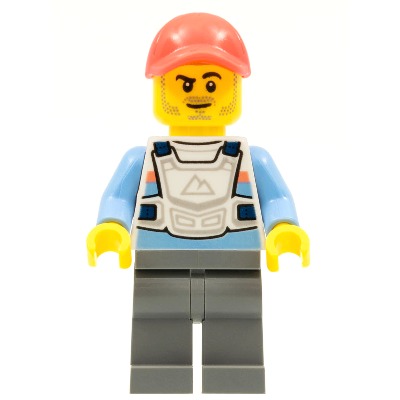 [TOY.CHAN] LEGO 樂高 3626pb1965 黃色 頭部 黑眉毛 上挑 左邊 鬍鬚 山羊鬍 歪嘴笑-細節圖3