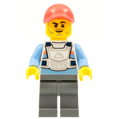 [TOY.CHAN] LEGO 樂高 3626pb1965 黃色 頭部 黑眉毛 上挑 左邊 鬍鬚 山羊鬍 歪嘴笑-細節圖3
