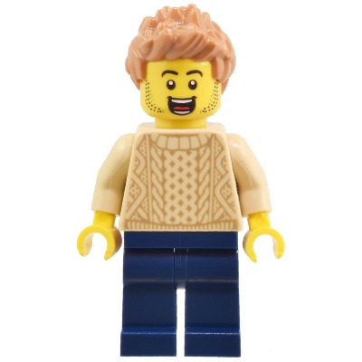 [TOY.CHAN] LEGO 樂高 3626pb2898 黃色 頭部 黑眉毛 鬍鬚 露齒笑 紅舌頭印刷-細節圖2