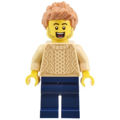 [TOY.CHAN] LEGO 樂高 3626pb2898 黃色 頭部 黑眉毛 鬍鬚 露齒笑 紅舌頭印刷-細節圖2