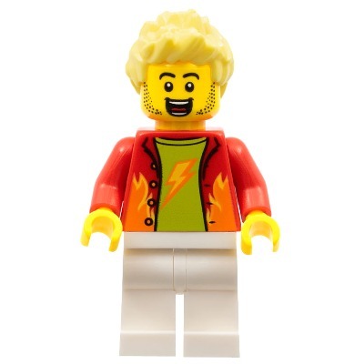 [TOY.CHAN] LEGO 樂高 3626pb2898 黃色 頭部 黑眉毛 鬍鬚 露齒笑 紅舌頭印刷-細節圖4