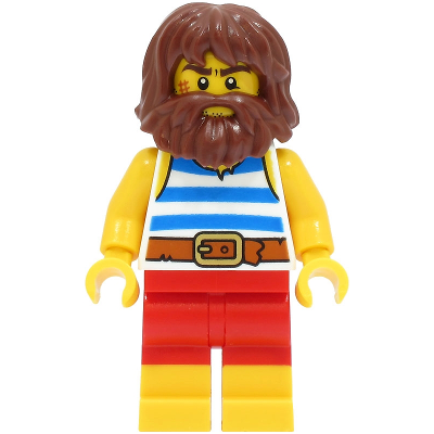 [TOY.CHAN] LEGO 樂高 87999 紅棕色 頭髮 連鬍子 露嘴孔-細節圖2