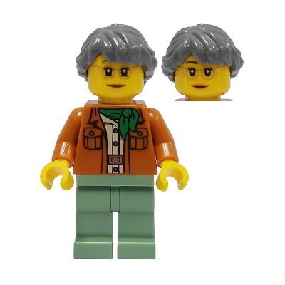 [TOY.CHAN] LEGO 樂高 88286 深藍灰色 頭髮 女性 長馬尾 法式編織-細節圖4