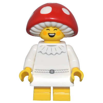 [TOY.CHAN] LEGO 樂高 105189pb01 紅色 蘑菇帽 白色斑點 菌褶 頂部帶洞-細節圖2