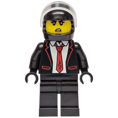 [TOY.CHAN] LEGO 樂高 3626pb4106 黃色 頭部 寬版 黑色眉眼 中膚色唇 怒視 黑面罩-細節圖2