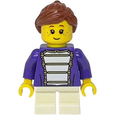 [TOY.CHAN] LEGO 樂高 973pb6424c01 深紫色 身體 儀隊制服 白胸襟金色花紋-細節圖3