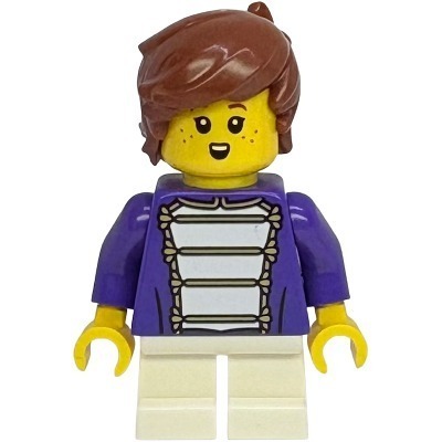 [TOY.CHAN] LEGO 樂高 973pb6424c01 深紫色 身體 儀隊制服 白胸襟金色花紋-細節圖2