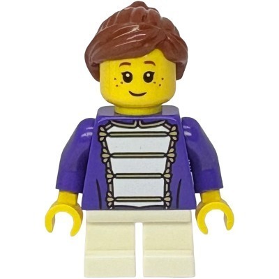 [TOY.CHAN] LEGO 樂高 973pb6424c01 深紫色 身體 儀隊制服 白胸襟金色花紋-細節圖3