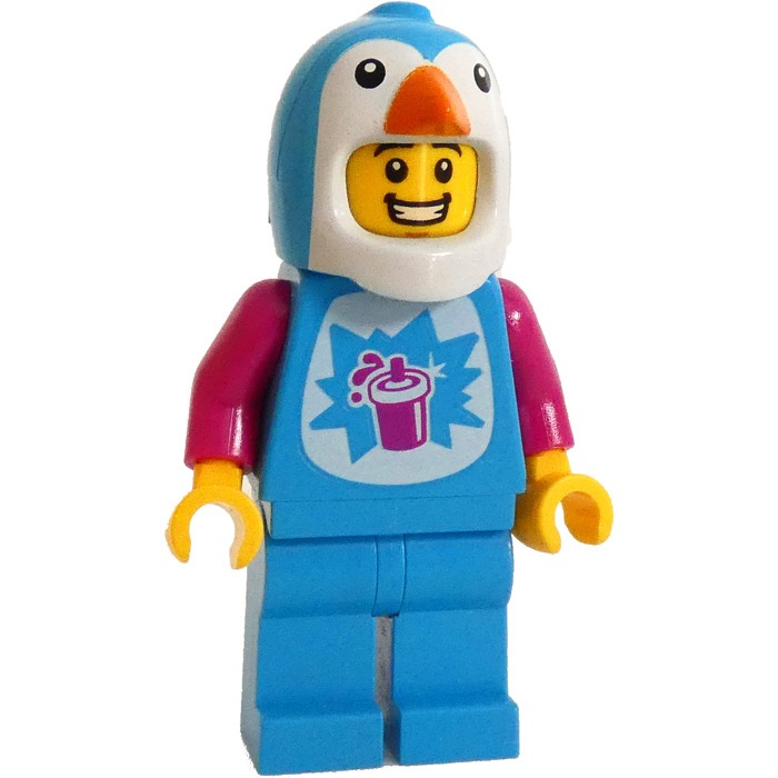 [TOY.CHAN] LEGO 樂高 973pb4979c01 深蔚藍色 身體 白腹部 星爆與洋紅色飲料杯圖案-細節圖3