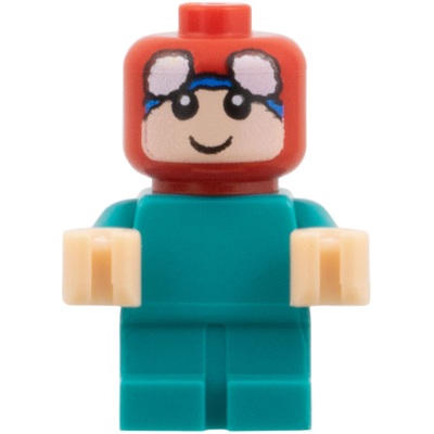 [TOY.CHAN] LEGO 樂高 33464pb09 紅色 頭部 寶寶 蜘蛛人面罩 淺膚色 微笑-細節圖2