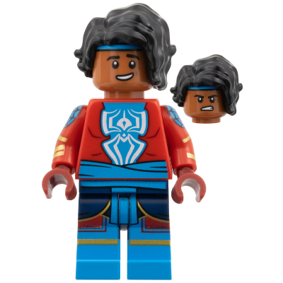 [TOY.CHAN] LEGO 樂高 3626pb3952 赭色 頭部 雙面 深藍色髮帶 黑眉 歪嘴笑 咬牙-細節圖2