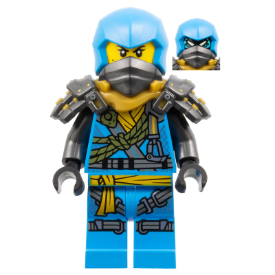 [TOY.CHAN] LEGO 樂高 3626pb3365 黃色 頭部 雙面 中膚色嘴唇 美人痣 藍色面罩-細節圖2