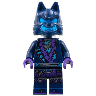 [TOY.CHAN] LEGO 樂高 3626pb3542 深藍色 頭部 武士面罩 黃色臉部 中膚色眼影-細節圖2