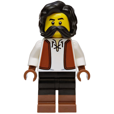 [TOY.CHAN] LEGO 樂高 970c00pb1023 黑色 腿部 紅棕靴子-細節圖4
