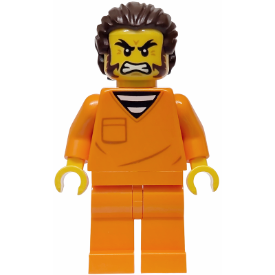 [TOY.CHAN] LEGO 樂高 3626pb4110 黃色  頭部 雙面 中膚色 絡腮鬍 憤怒 露齒-細節圖2