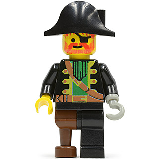 [TOY.CHAN] LEGO 樂高 2528 黑色 海盜雙角帽 素色-細節圖4