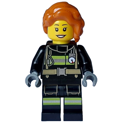 [TOY.CHAN] LEGO 樂高 2640 深橘色 頭髮 波浪長髮 右分 左撥 辮子 後孔-細節圖4